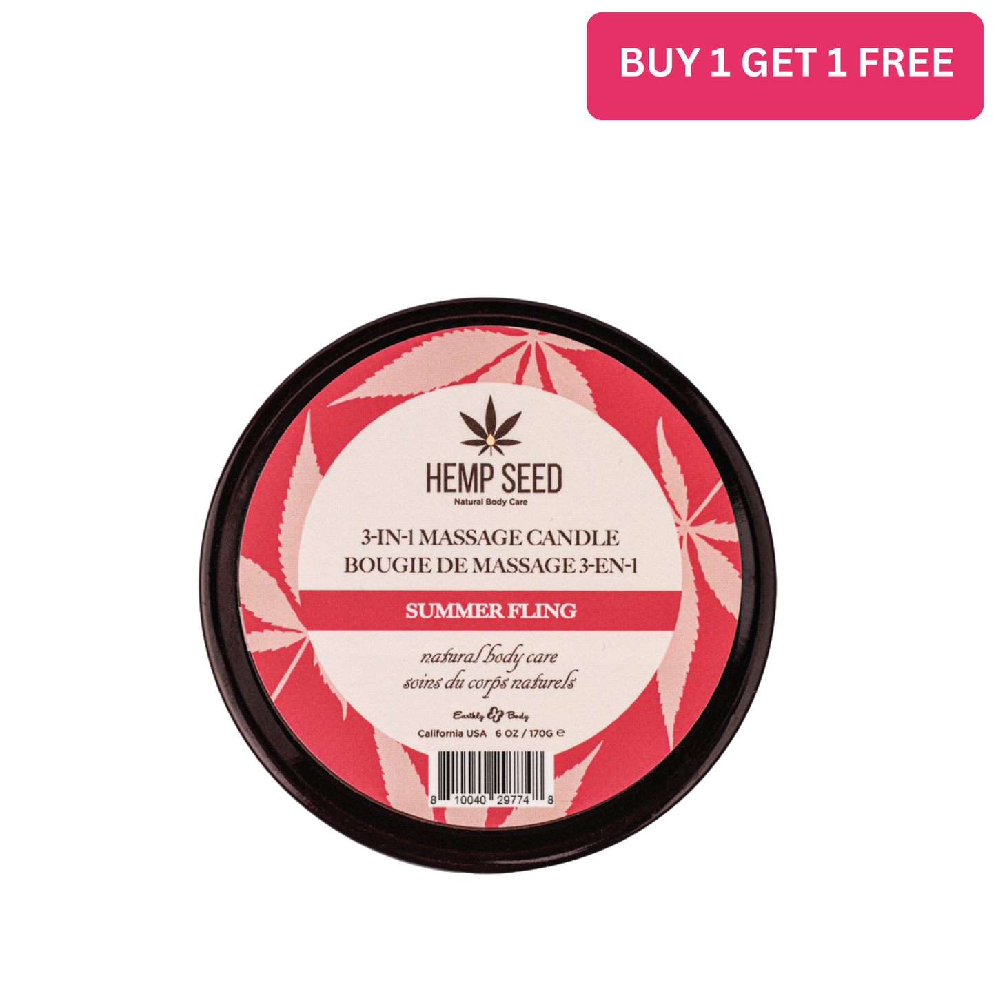 Hemp Seed 3-in-1 Massage Candle Summer Fling 6oz