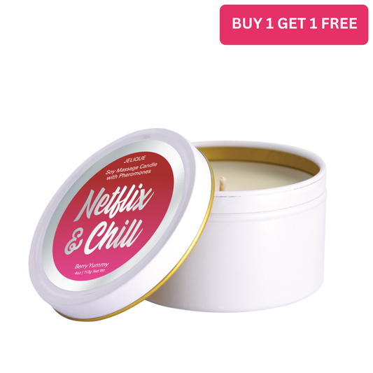 MOOD CANDLES Netflix & Chill - Pheromone Massage Candle Berry Yummy 4oz | 113g