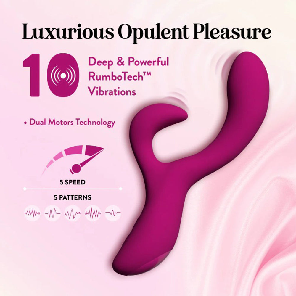 Blush - Quinn - warming Rabbit Vibrator - Burgundy