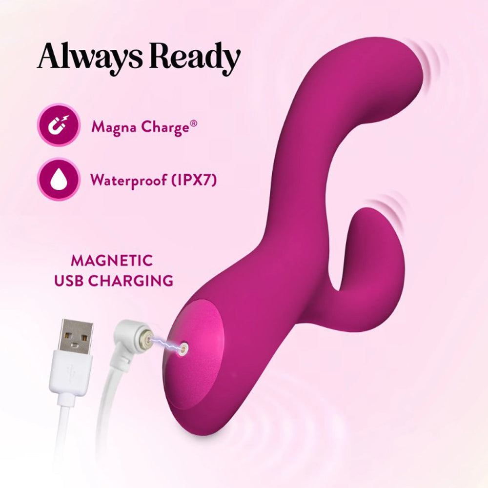Blush - Quinn - warming Rabbit Vibrator - Burgundy