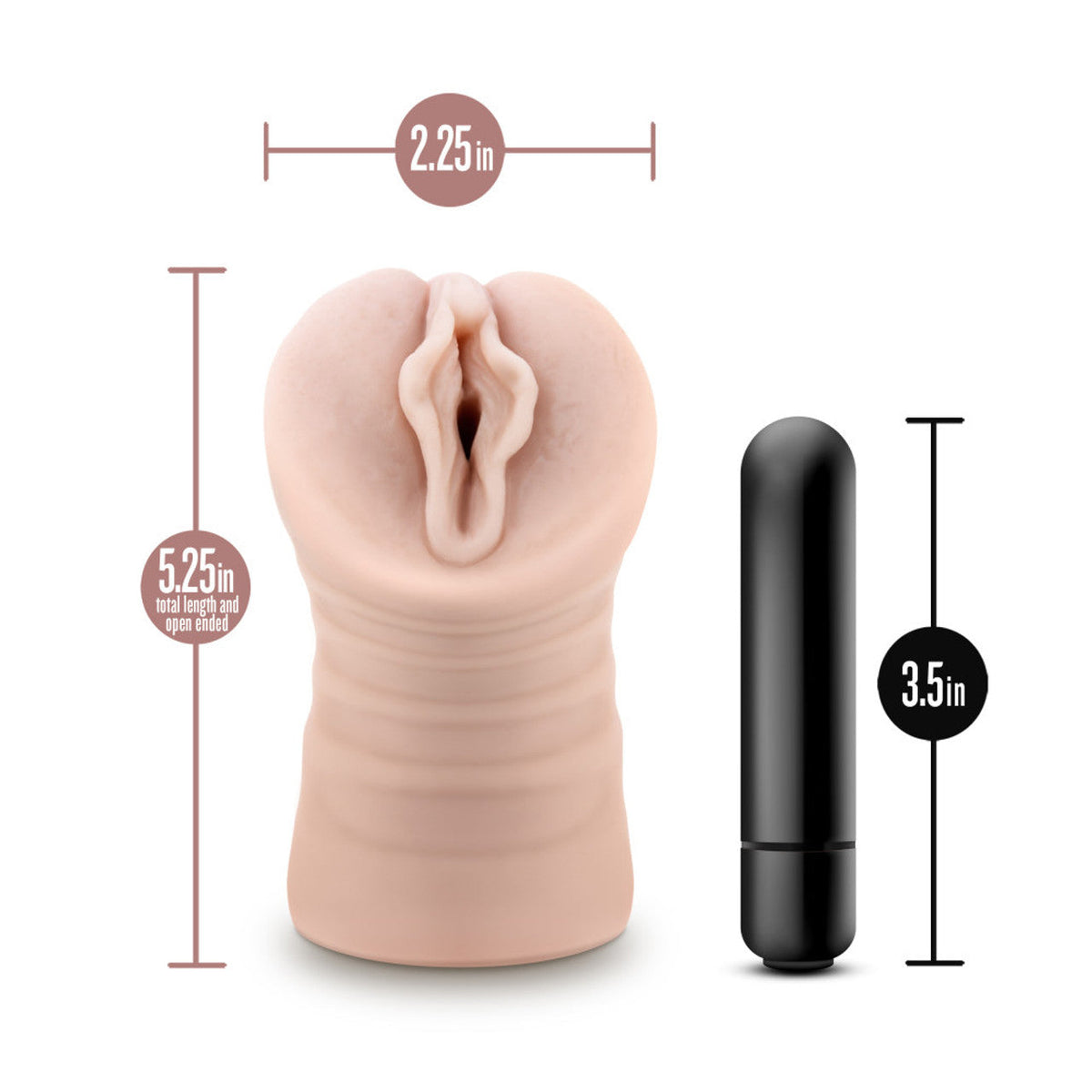 EnLust Destini Vibrating Stroker -Beige