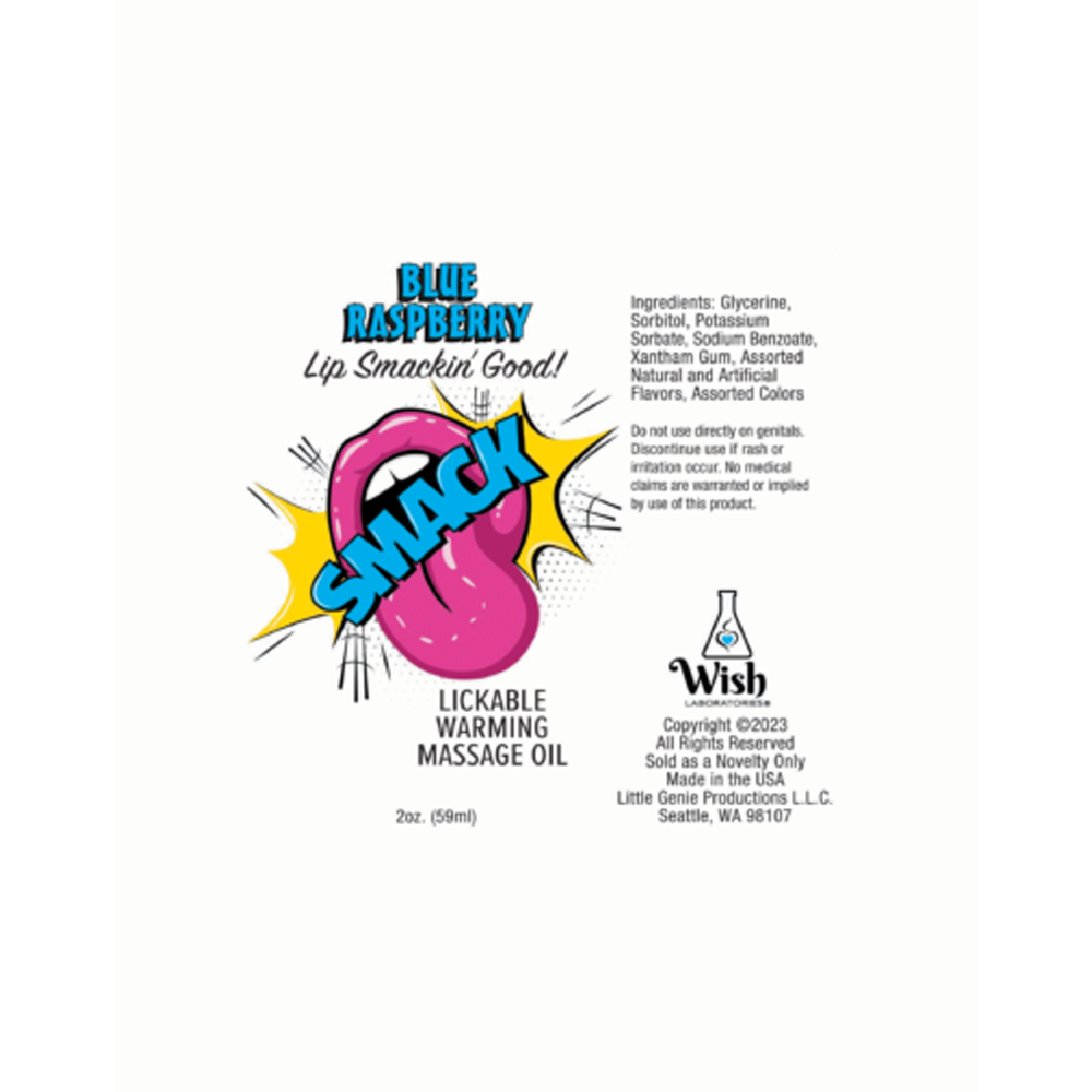 Warming & Lickable Massage Oil BlueRaspb