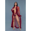 Marabou Robe - Maroon