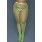 Up All Night Pantyhose-Neon Green Queen