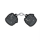 Enamel Pin: Large Leather Handcuffs *