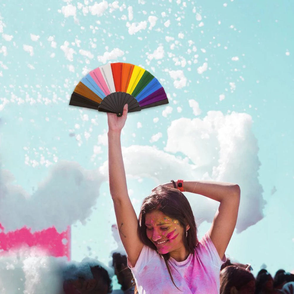 Progress Pride Hand Fan