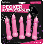 Pecker Party Pink Candles - 5 pk