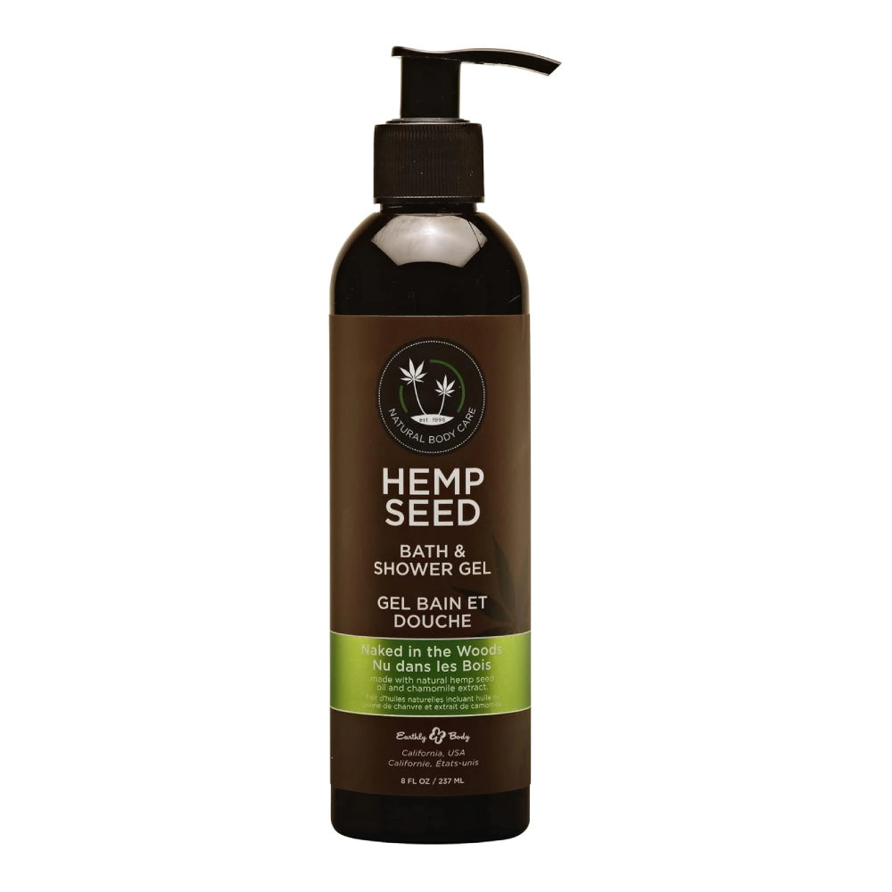 Earthly Body Hemp Seed Bath & Shower Gel Naked In The Woods 8 Fl Oz / 237 Ml