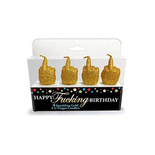 Happy Fucking Birthday Candle 4pc Set