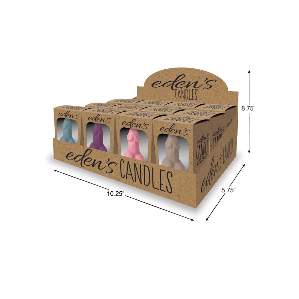 Eden’s Candle Vanilla - Penis 12pc disp