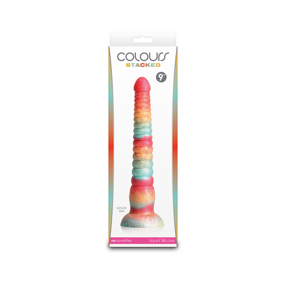 Colours - Stacked - 9" Dildo - Red/Gold
