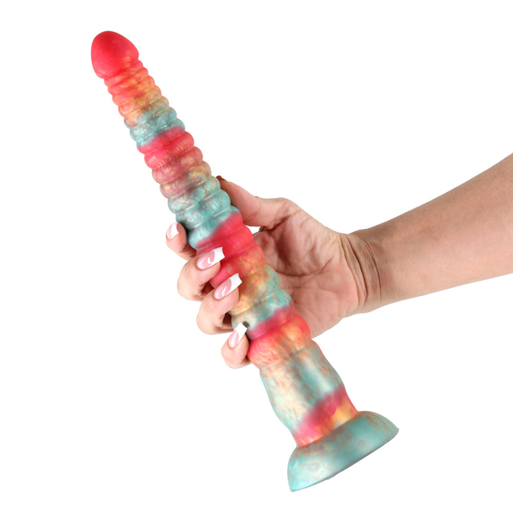 Colours - Stacked - 12" Dildo - Red/Gold