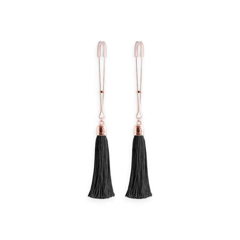 Bound Nipple Clamps - T1 - Black Tassel