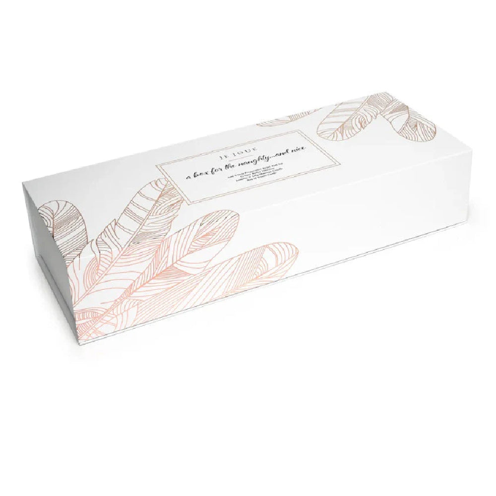 Je Joue Nice And Naughty Gift Set: White, Pink - Candle, Ami, G-Spot Bullet, Treat Cards