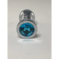 Butt Plug Silver Bullet: Large w/ Blue