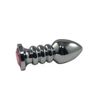 Butt Plug Silver Bullet: Large w/ Blue