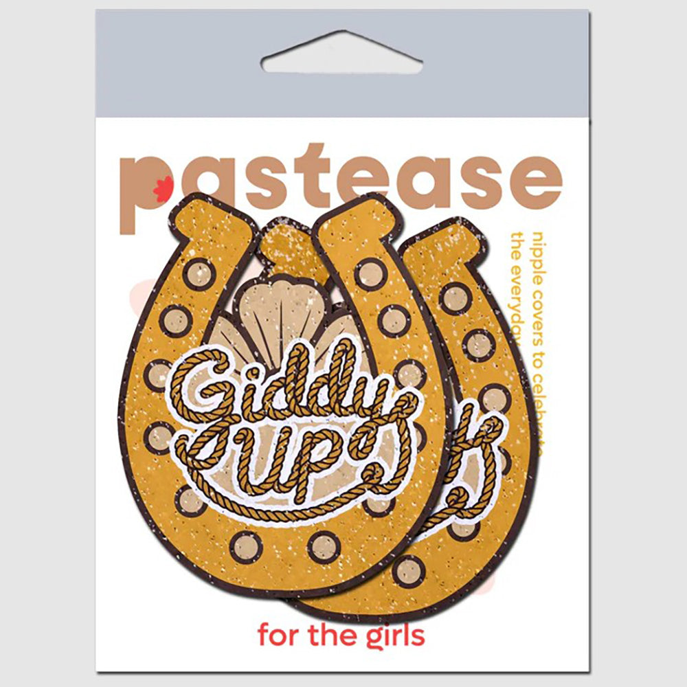 Giddy Up Sparkling Horseshoe Golden Pasties