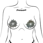 Glitter Black Glow in the Dark Spooky Spider Web Pasties
