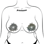 Glitter Black Glow in the Dark Spooky Spider Web Pasties
