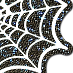 Glitter Black Glow in the Dark Spooky Spider Web Pasties