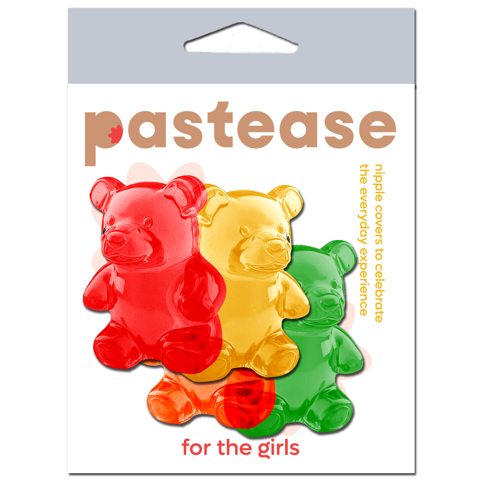 Gummy Bear Pasties in Red, Yellow, Orange & Green