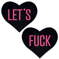 Let's Fuck Heart Pastease - Pink on Blk