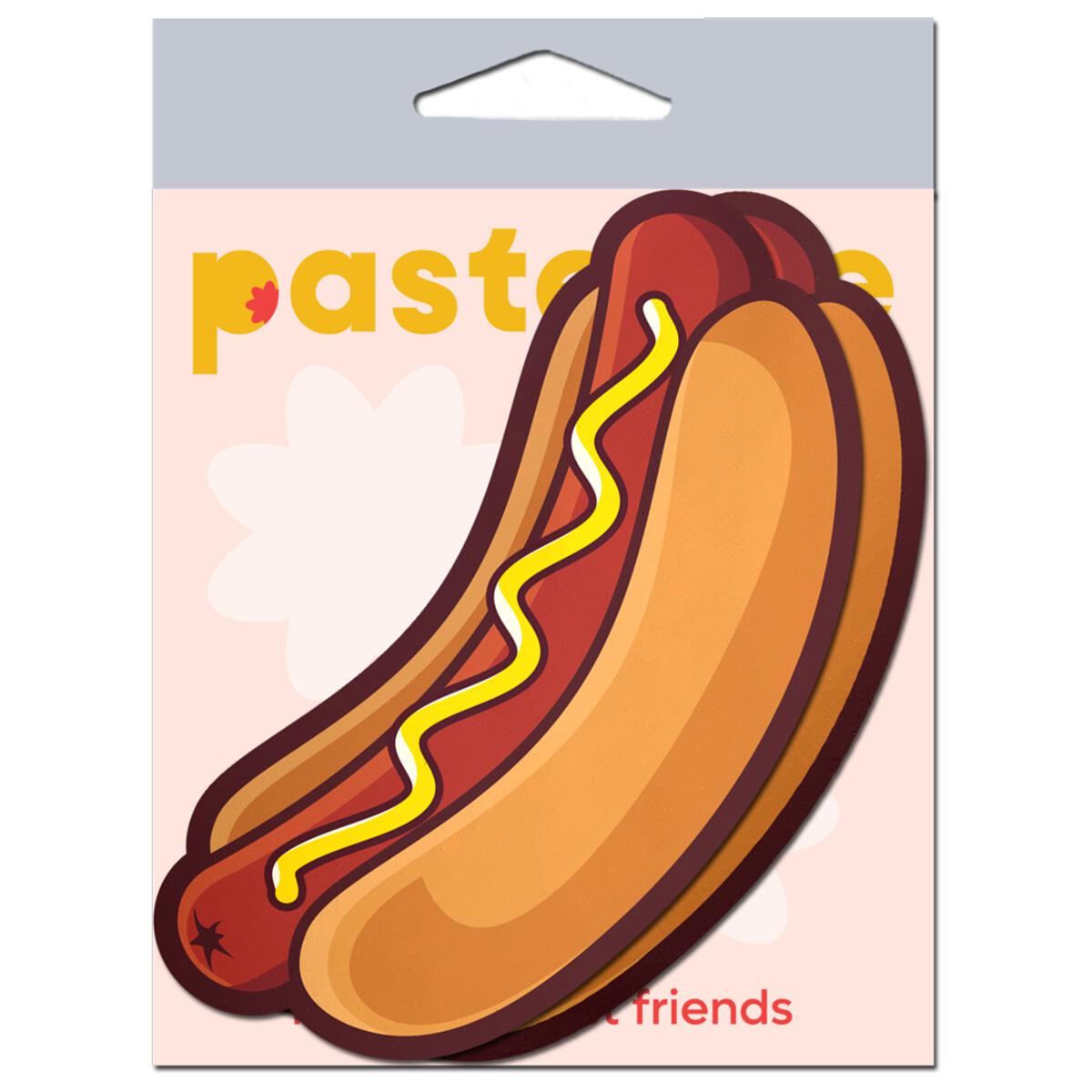 Hotdog Pasties Weiner with Mustard Nipple Covers