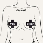 Black & White Yes Chef Pasties by JennaJean8