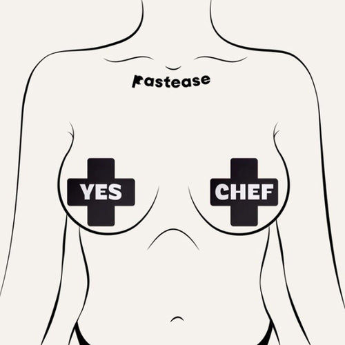 Black & White Yes Chef Pasties by JennaJean8