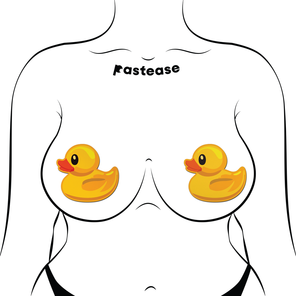 Rubber Duck Breast Pasties in Bright Yellow