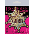 Sheriff Star: Glittering Golden Sheriff's Badge Pasties