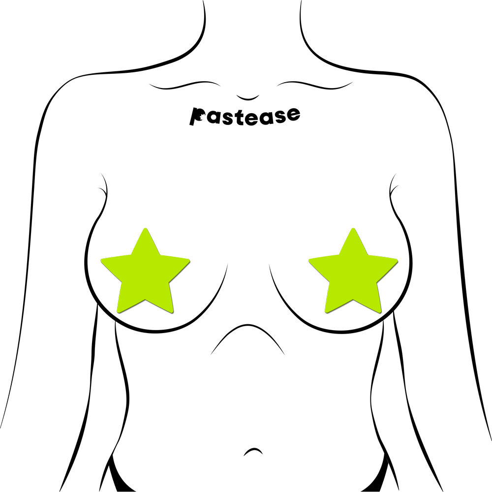 Star Pasties Glow in the Dark Star - Yellow