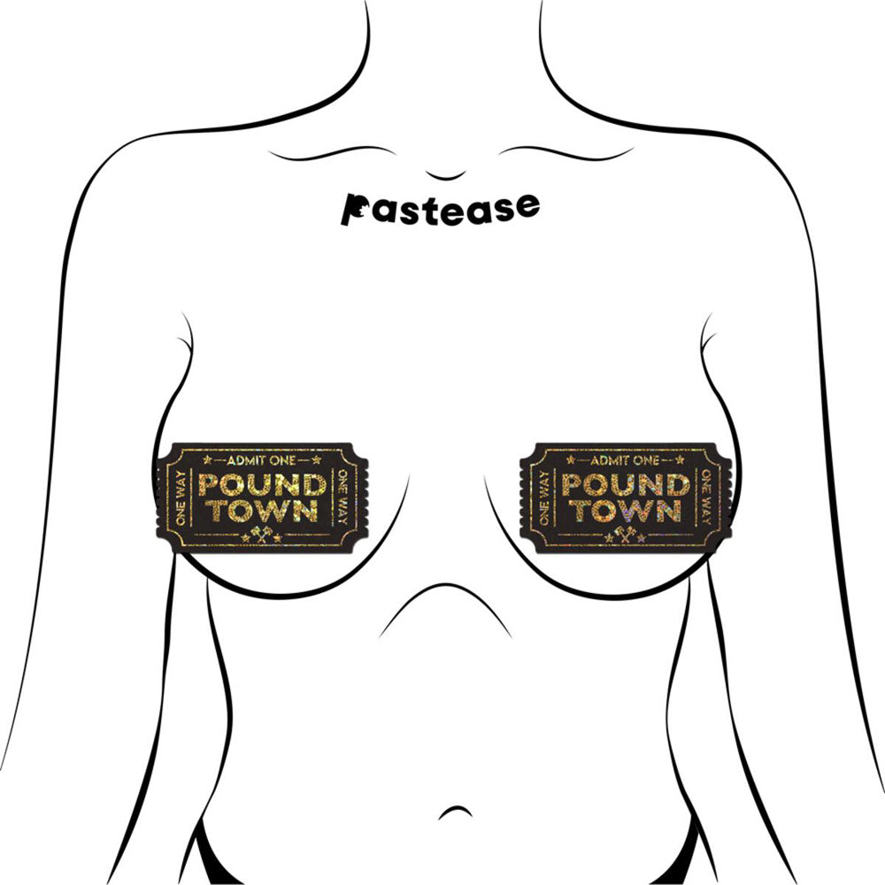 Pound Town Pasties: One-Way Ticket to Pound Town Gold Glitter