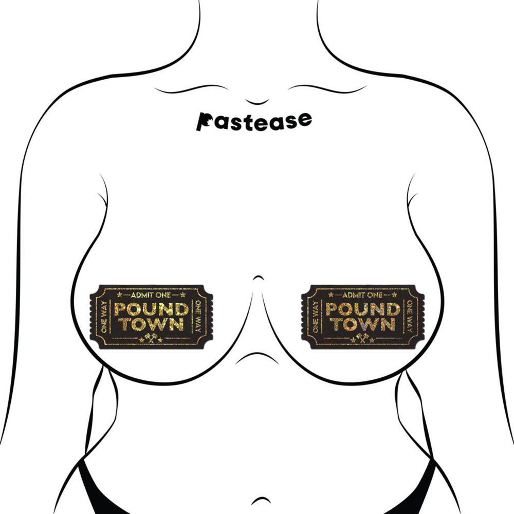 Pound Town Pasties: One-Way Ticket to Pound Town Gold Glitter