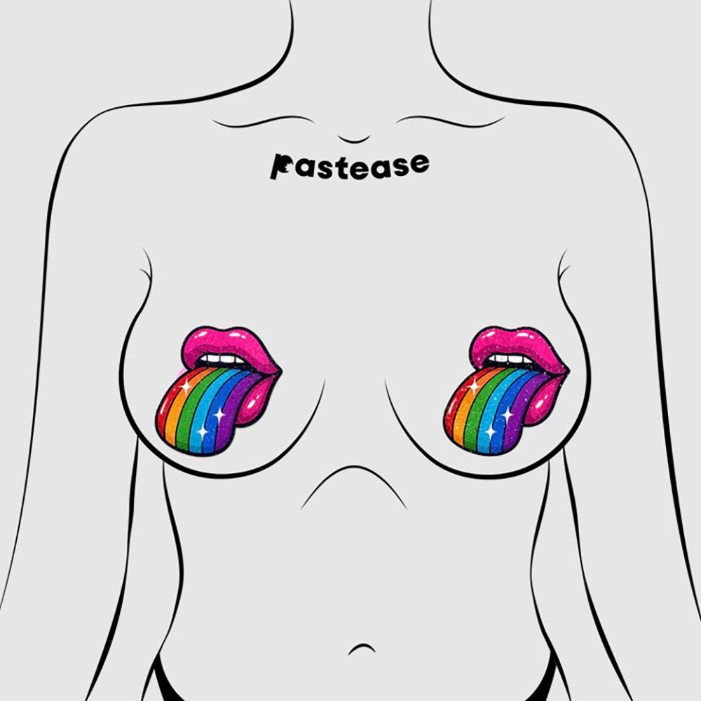 Taste the Rainbow Sparkling Tongue Out Pasties