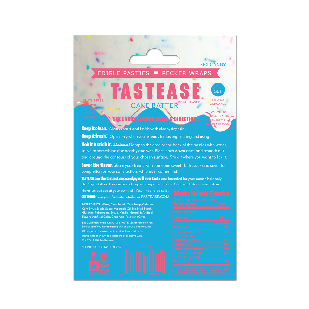 Tastease: Edible Pasties/Pecker Wrap- Cake Batter