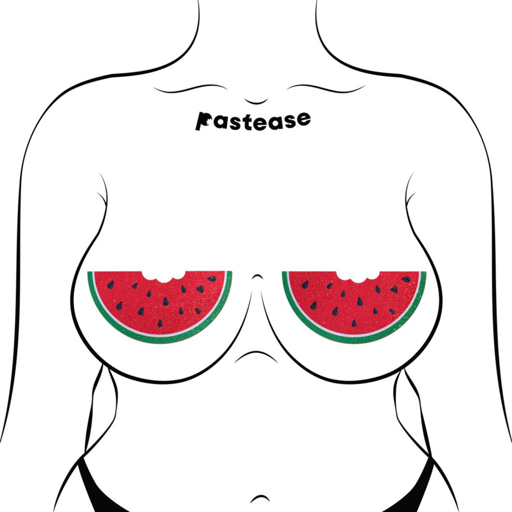 Watermelon Slice with a Bite Breast Pasties