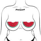 Watermelon Slice with a Bite Breast Pasties