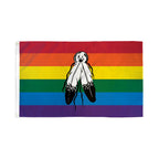 Two Spirit Rainbow Flag 3x5' Polyester