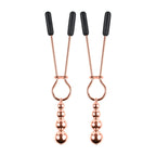 SELOPA - Beaded Nipple Clamps -Rose Gold