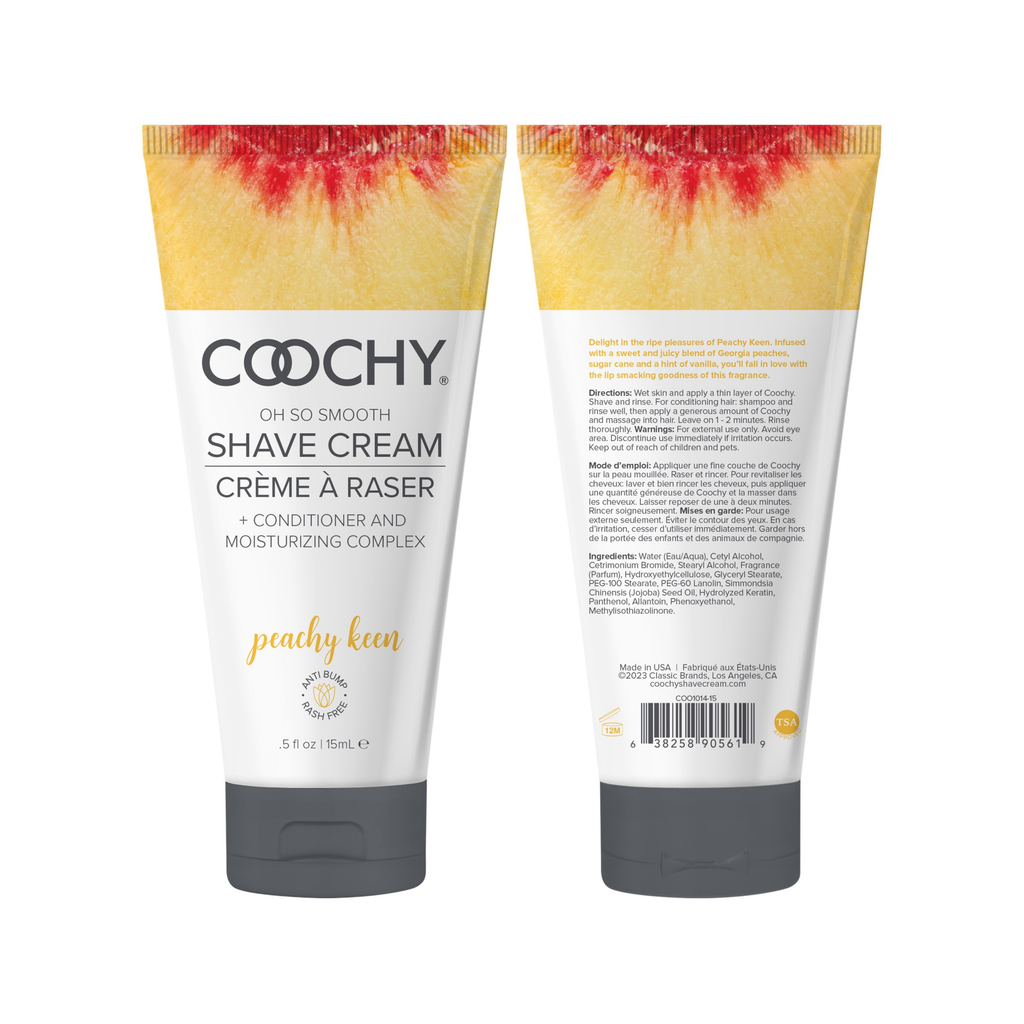 Coochy Shave Cream - PEACHY KEEN tube 0.5 fl oz  |  15mL