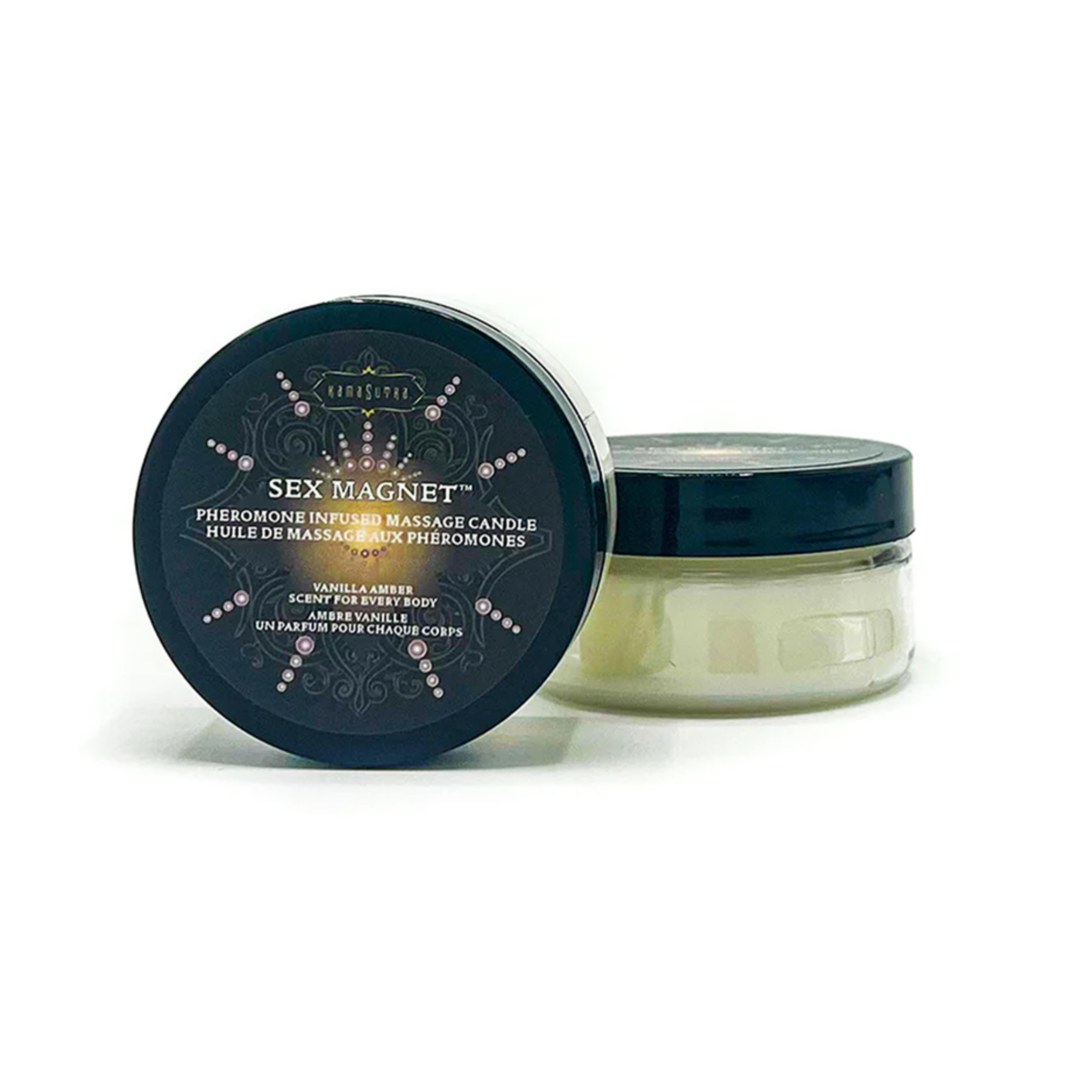 Kama Sutra Sex Magnet Pheromone Massage Candle Vanilla Amber 1.7 Oz / 48G