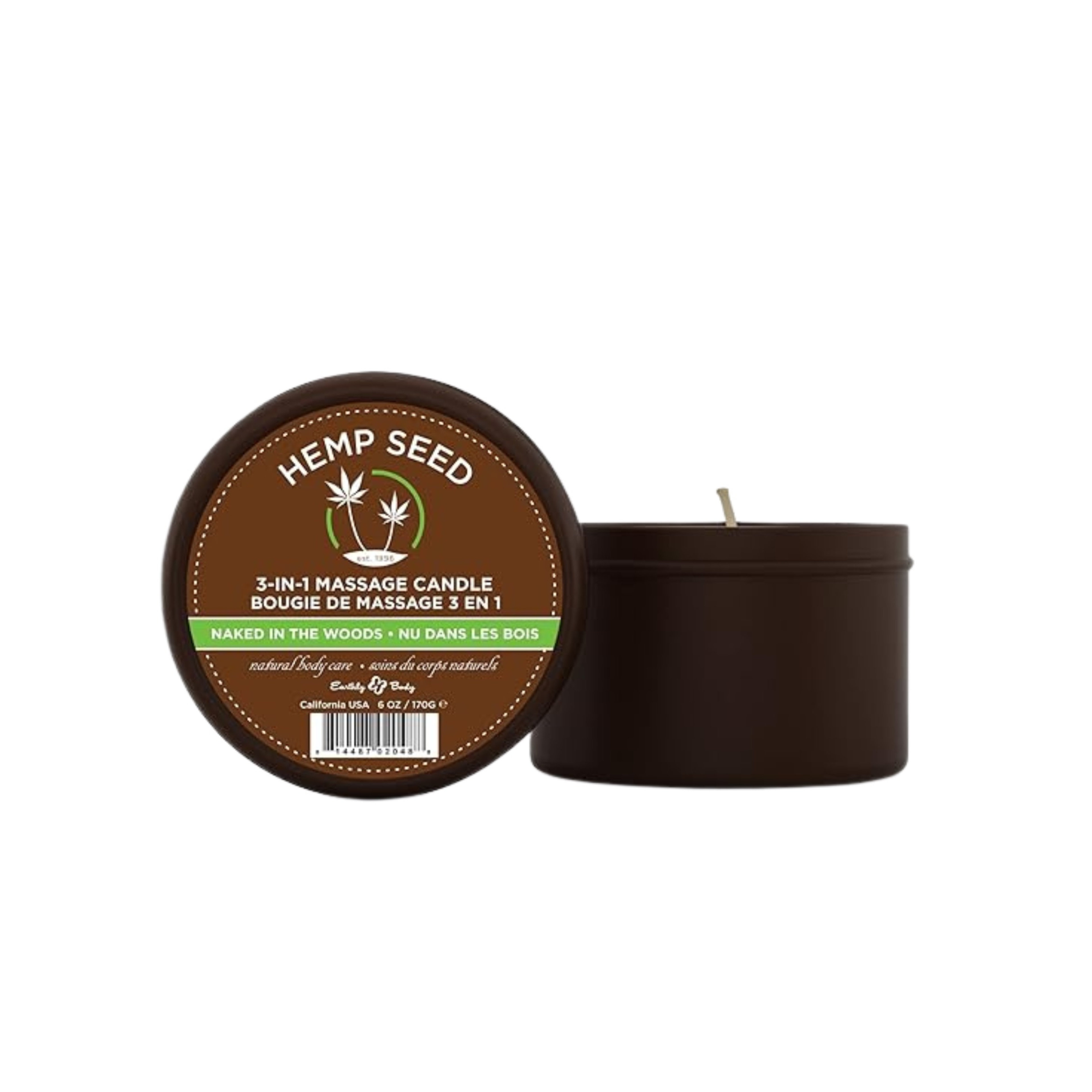 Hemp Seed 3-In-1 Massage Candle Naked In The Woods 6 Oz / 170 G