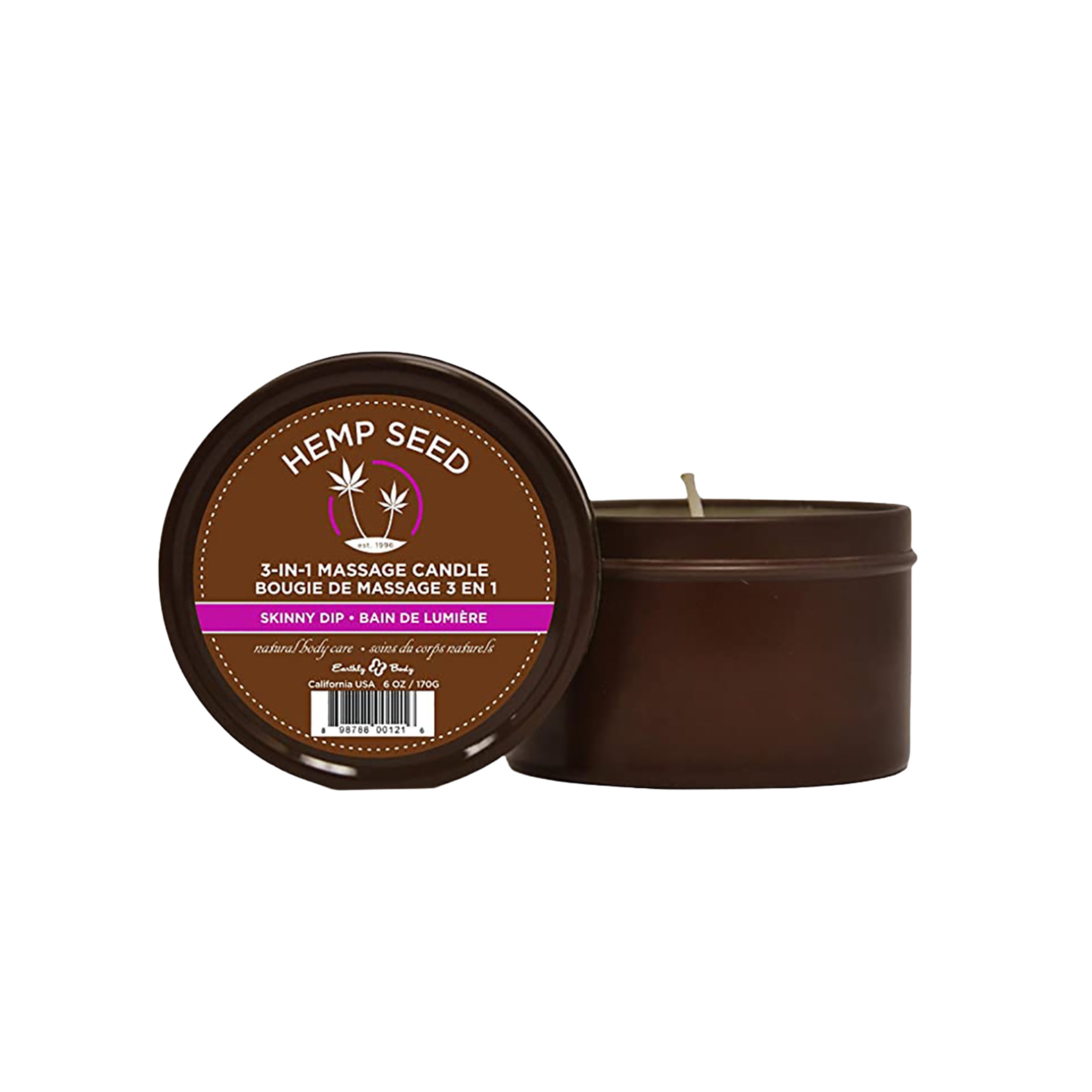 Hemp Seed 3-In-1 Massage Candle Skinny Dip 6 Oz / 170 G