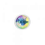 Silver Metal Plug - Round-Clear-Small