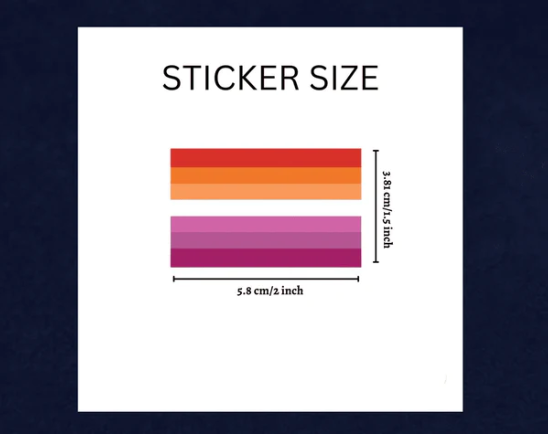 Lesbian Sunset Flag Stickers - 250pc*