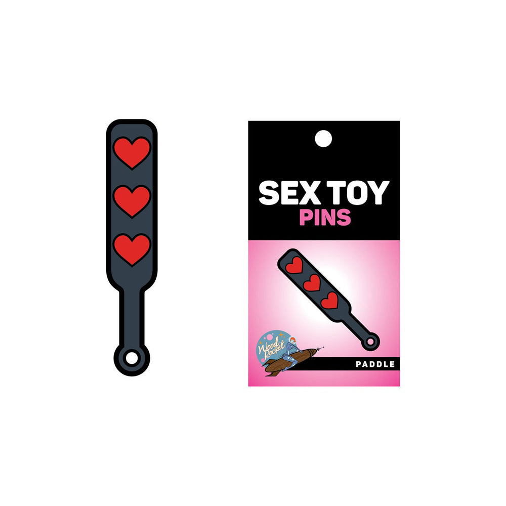 Enamel Pin: Heart Paddle - Black/Red *