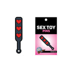 Enamel Pin: Heart Paddle - Black/Red *
