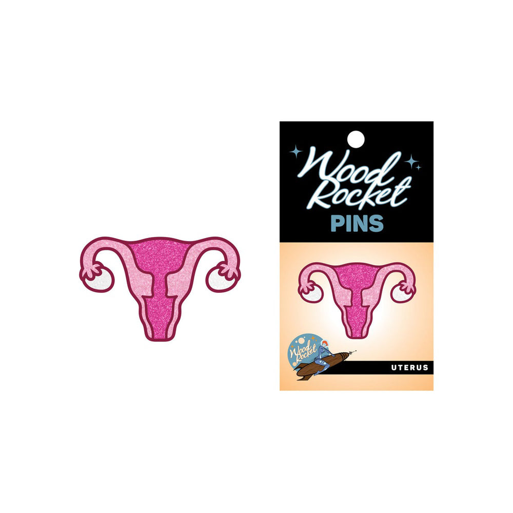 Enamel Pin: Uterus - Sparkly Pink *