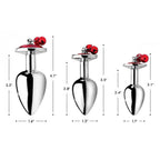 Red Gem with Bells Anal Plug Set